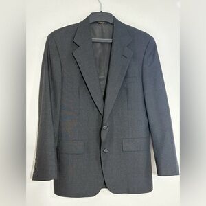 Vintage Palm Beach USA Made 40R 32X31 Grey Wool Coat Jacket Pants Suit